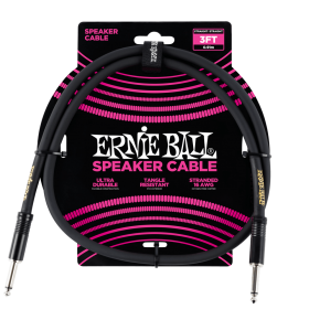 ERNIE BALL 6071 3'' STRAIGHT / STRAIGHT SPEAKER CABLE