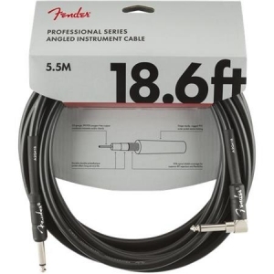 Fender Professional Series Instrument Cable, 5.5 м. Straight/Angle, Black 