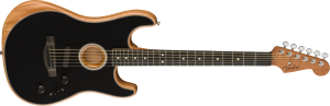 FENDER American Acoustasonic Stratocaster, Ebony Fingerboard, Black, китара