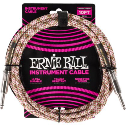 ERNIE BALL 6426 Braided Instr Cab 10ft Emeral Argyle