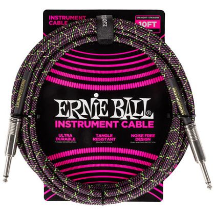 ERNIE BALL 6427 Braided Instr Cab 10ft Purple Python