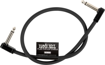 ERNIE BALL 6441 Flex Patch Cable 18" Black-Single