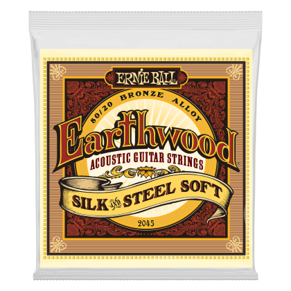 ERNIE BALL | 2045 11-52 Earthwood 80/20 Bronze Silk & Steel Soft | Струни за акустична китара