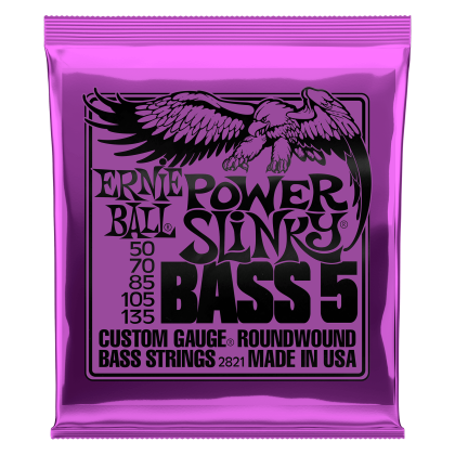 ERNIE BALL | 2821 50-135 Power Slinky Bass 5 | Струни за 5-струнeн електрически бас