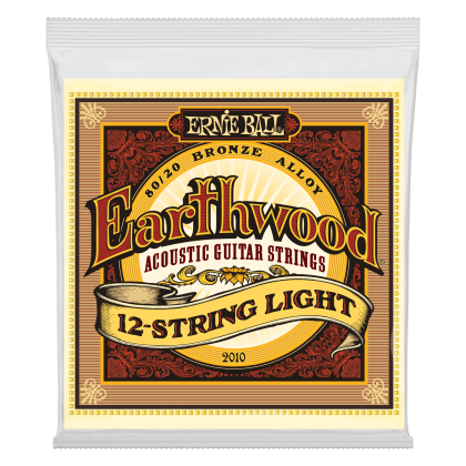 ERNIE BALL | 2010 9-46 Earthwood Light 80/20 Bronze 12-String Acoustic Guitar Strings| Струни за 12-струнна акустична китара