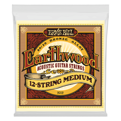 ERNIE BALL | 2012 11-52 Earthwood Medium 80/20 Bronze 12-String Acoustic Guitar Strings | Струни за 12-струнна акустична китара