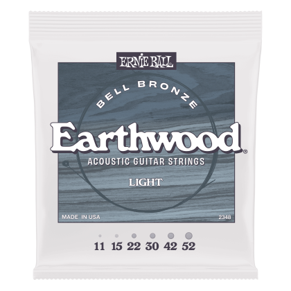 ERNIE BALL • 2348 11-52 Earthwood Light Bell Bronze Acoustic Guitar Strings • Струни за акустична китара