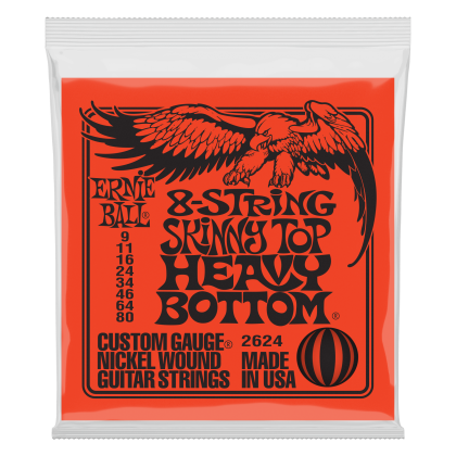 ERNIE BALL • 2624 9-80 Skinny Top Heavy Bottom 8-string Electric Guitar Strings • Струни за 8-струнна електрическа китара