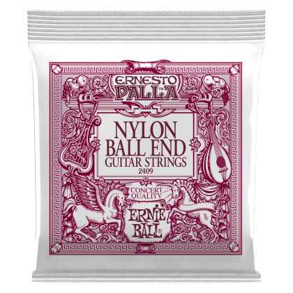 ERNIE BALL • 2409 28-42 Ernesto Palla Black & Gold Nylon Ball End Classical Guitar Strings • Струни за класическа китара
