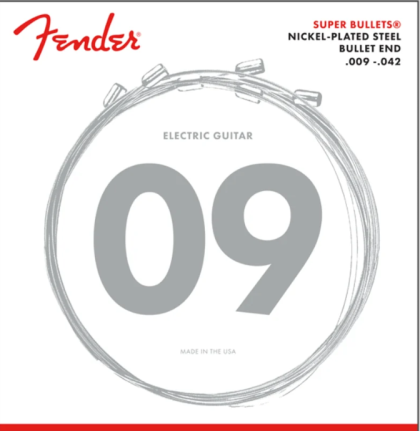 FENDER • 3250L 9-42 Light Super Bullets™ Nickel-Plated Steel Electric Guitar Strings • Струни за електрическа китара