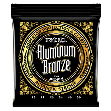 ERNIE BALL • 2564 13-56 Medium Aluminum Bronze Acoustic Guitar Strings • Струни за акустична китара