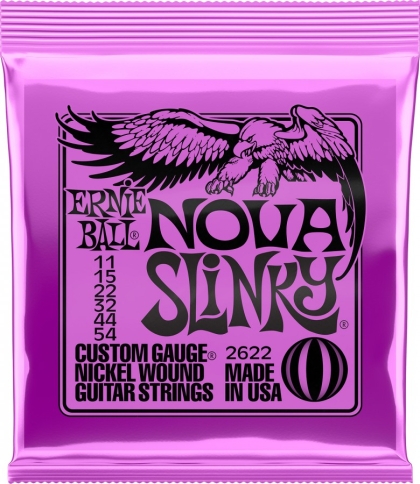 ERNIE BALL • 2622 11–54 Nova Slinky Nickel Wound Electric Guitar Strings • Струни за електрическа китара