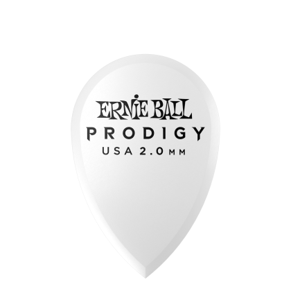 ERNIE BALL • 9336 Prodigy Picks Teardrop 2.0 mm White • Перца за китара
