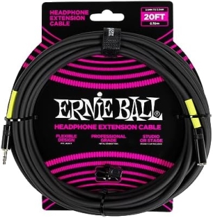 ERNIE BALL 6425 Extension Cab 3.5mm/3.5mm 20ft Black