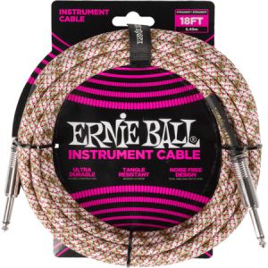 ERNIE BALL 6430 Braided Instr Cab 18ft Emeral Argyle