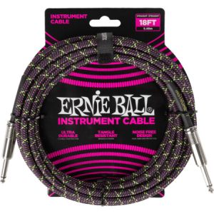 ERNIE BALL 6431 Braided Instr Cab 18ft Purple Python