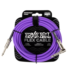 ERNIE BALL 6466 Flex Instr Cable Stright/Angle 20ft Purple