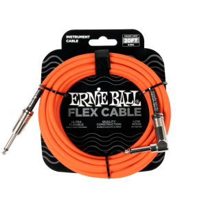 ERNIE BALL 6467 Flex Instr Cable Stright/Angle 20ft Orange