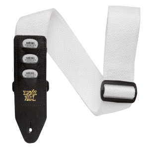 ERNIE BALL 4259 WHITE POLYPRO PICKHOLDER STRAP Колан за китара