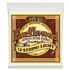 ERNIE BALL | 2010 9-46 Earthwood Light 80/20 Bronze 12-String Acoustic Guitar Strings| Струни за 12-струнна акустична китара