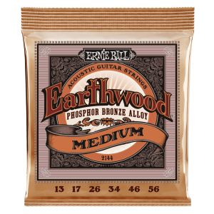 ERNIE BALL • 2144 13-56 Earthwood Extra Light Phosphor Bronze Acoustic Guitar Strings • Струни за акустична китара