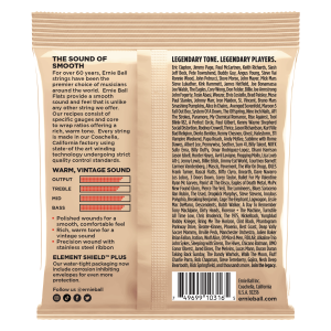 ERNIE BALL | 2580 11-50 Flatwound Light Stainless Steel Electric Guitar Strings | Струни за електрическа китара