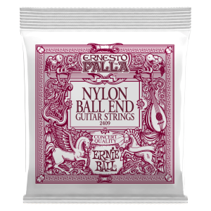 ERNIE BALL • 2409 28-42 Ernesto Palla Black & Gold Nylon Ball End Classical Guitar Strings • Струни за класическа китара