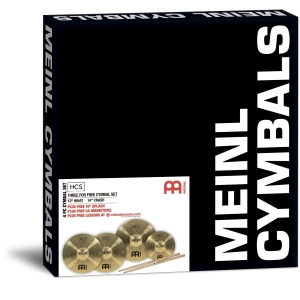 MEINL • HCS 13", 14", 10"S Cymbal Set incl. Drumsticks HCS1314+10S • Комплект чинели за барабани вкл. палки