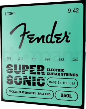 FENDER • 250L 9-42 SuperSonic™ Nickel Plated Steel Ball End Electric Guitars Strings • Струни за електрическа китара