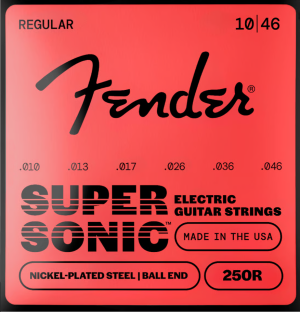 FENDER • 250R 10-46 SuperSonic™ Nickel-Plated Steel Electric Guitar Strings • Струни за електрическа китара