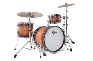 GRETSCH • Renown Maple Shell Set 22" BD 3-pc Piano Black • Барабани без включени барабанче и хардуер