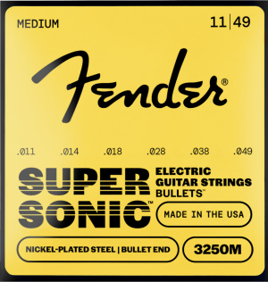 FENDER • 3250M 11-49 Medium SuperSonic™ Bullets™ Nickel-Plated Steel Electric Guitar Strings • Струни за електрическа китара