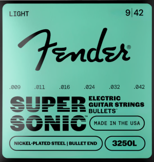 FENDER • 3250L 9-42 Light Super Bullets™ Nickel-Plated Steel Electric Guitar Strings • Струни за електрическа китара