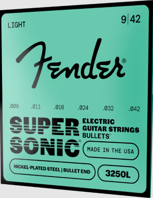 FENDER • 3250L 9-42 Light Super Bullets™ Nickel-Plated Steel Electric Guitar Strings • Струни за електрическа китара