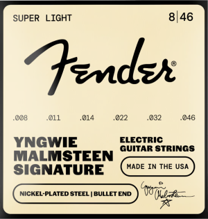 FENDER • Yngwie Malmsteen 8-46 Signature SuperSonic™ Bullets™ Nickel Plated Electric Guitar Strings • Струни за електрическа китара