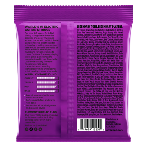 ERNIE BALL • 2250 11–48 Power Slinky Classic Rock N Roll Pure Nickel Wrap Electric Guitar Strings • Струни за електрическа китара