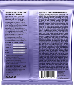 ERNIE BALL • 2219 9.5–48 Silky Slinky Nickel Wound Electric Guitar Strings • Струни за електрическа китара