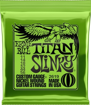 ERNIE BALL • 2219 11–56 Titan Slinky Nickel Wound Electric Guitar Strings • Струни за електрическа китара