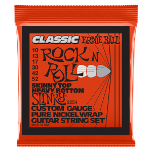 ERNIE BALL • 2254 10–52 Skinny Top Heavy Bottom Slinky Classic Rock N Roll Pure Nickel Wrap Electric Guitar Strings • Струни за електрическа китара